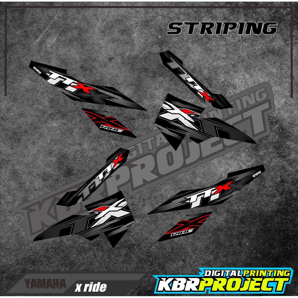 (cod) stiker xride striping sticker variasi list motor yamaha xride