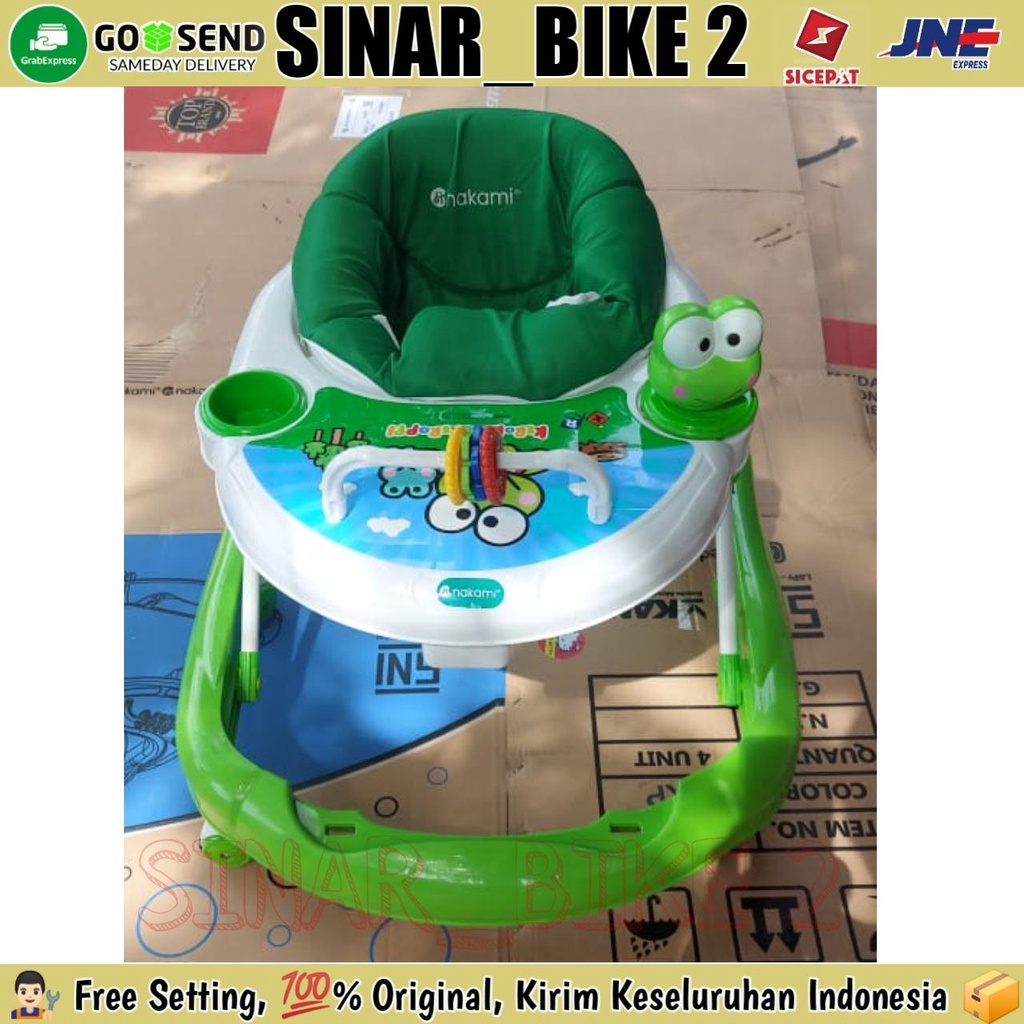 Baby Walker NAKAMI DOLL Karakter Kartun Musik dan Lampu LED