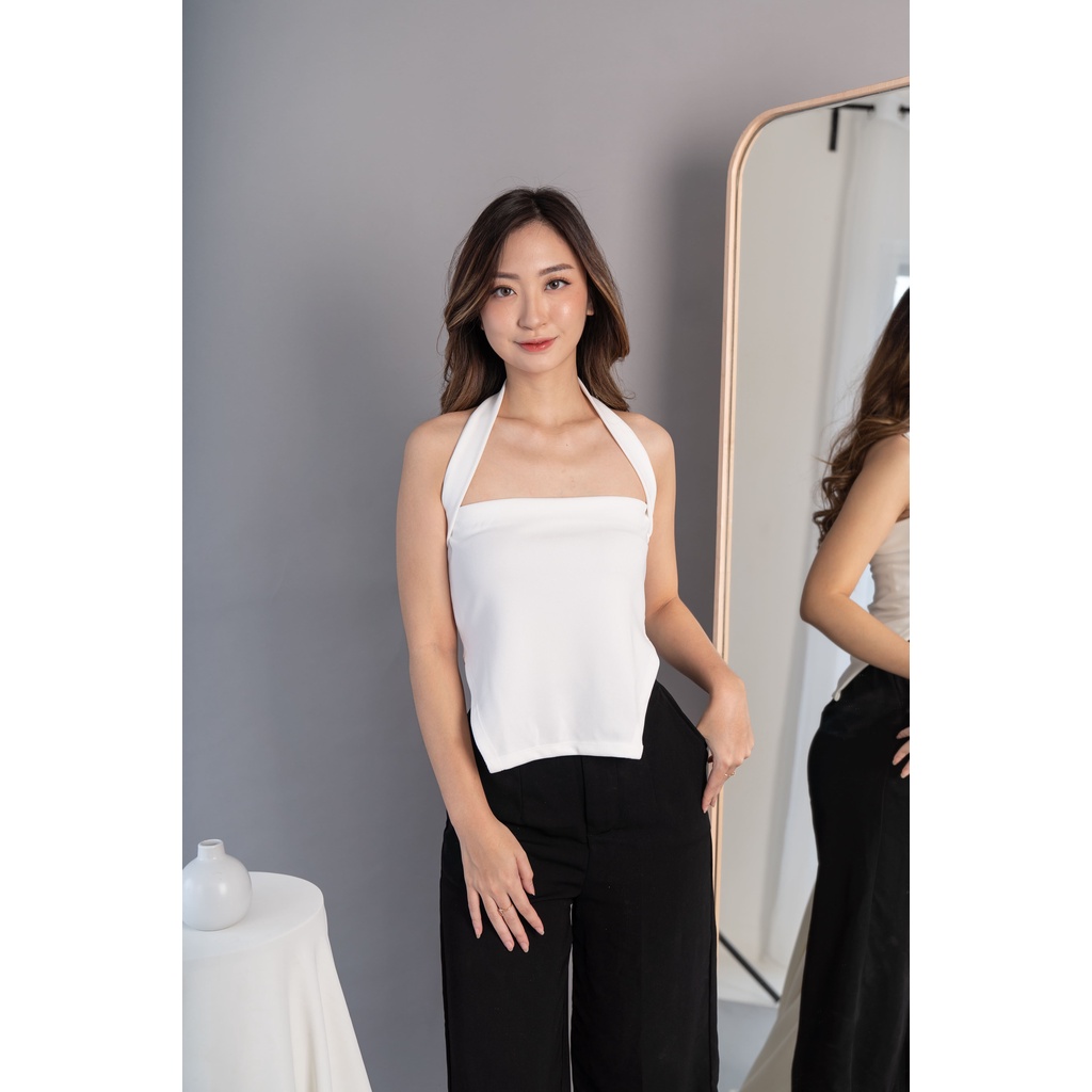 (COD) OH Fashion Heather Halter Neckline Top / Atasan Wanita #0458