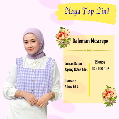 Maya top Lilac // Blouse wanita // baju lebaran // blouse wanita Korea // blouse murah