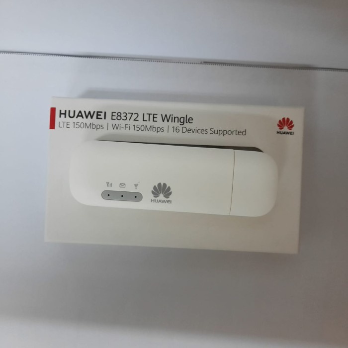 MODEM HUAWEI E8372 WINGLE 4G LTE 150MBPS NO SLOT ANTENA+TELKOMSEL 14GB