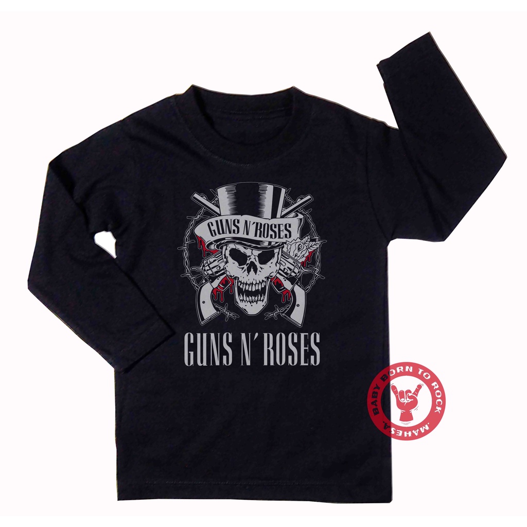 Kaos Band Anak  Guns N' Roses Lengan Panjang