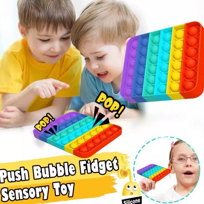 Mainan anak bubble toy it rainbow its popit popits fidget toys