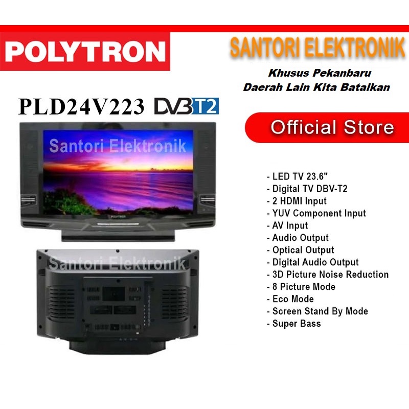 LED TV 24 INC POLYTRON PLD 24V223 PEKANBARU