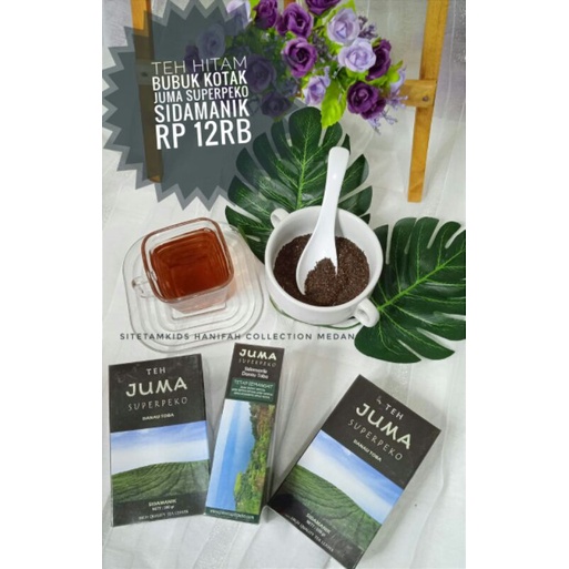 TEH HITAM BUBUK KOTAK TEH JUMA SUPERPEKO ASLI SIDAMANIK