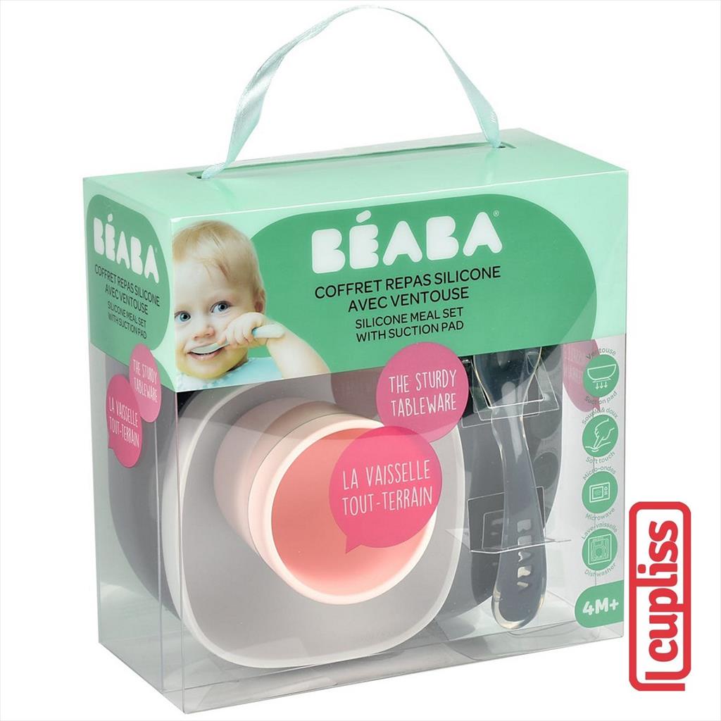 BEABA Silicone Meal Set 4 pcs 128612 Night Blue Alat Makan Anak