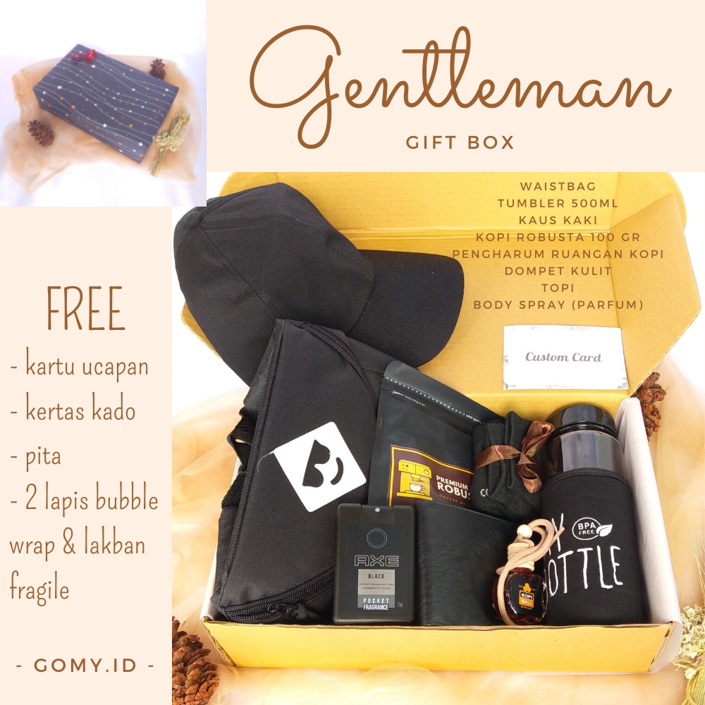 GENTLEMAN gomy.id gift box hampers kado hadiah ulang tahun wisuda sidang birthday anniversary gift p