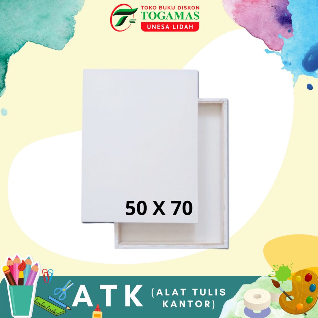 

KANVAS LUKIS 50X70 POLOS ATA / READY STOCK