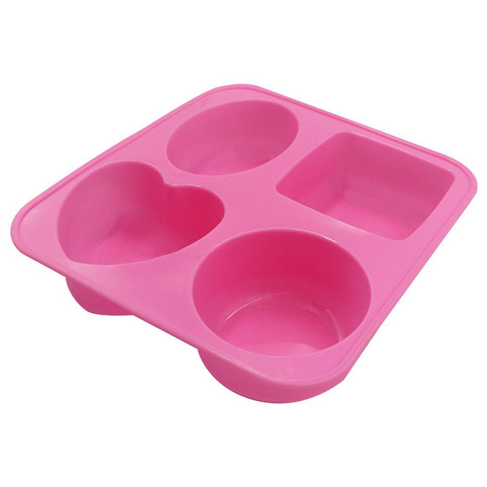Cetakan Sabun Handmade Multifungsi Bentuk Silinder Bulat Oval Hati Persegi Bahan Silikon Untuk Dekorasi Rumah