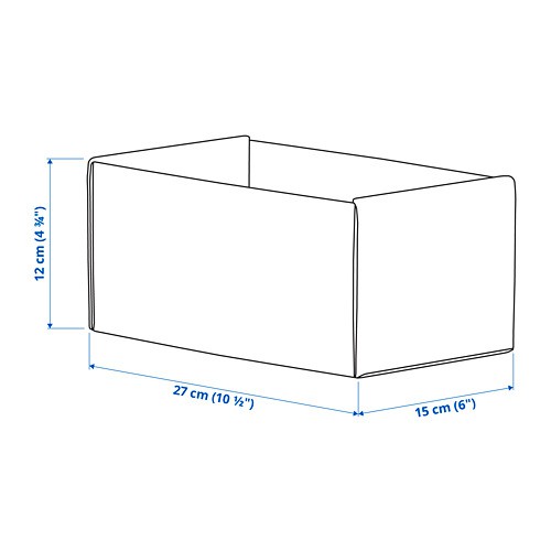 KOMPLEMENT kotak 2 pcs abu abu muda 15x27x12 cm