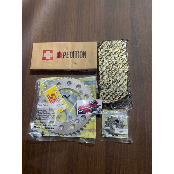Gir set gear paket d tracker 150 klx 150 sss set rantai expedition supemoto harian