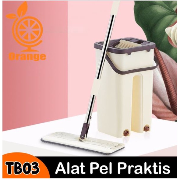 Alat Pel Praktis Ultra Mop Briny Brown Bentuk Persegi Panjang Untuk Perlengkapan Rumah Pel Praktis WFS