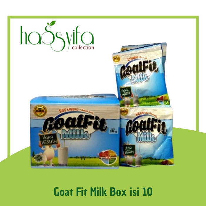 

fe20011vv Susu Kambing Plus Royal Jelly Goatfit Milk Rasa Original Vanilla - Box 10 Sachet Xa201As