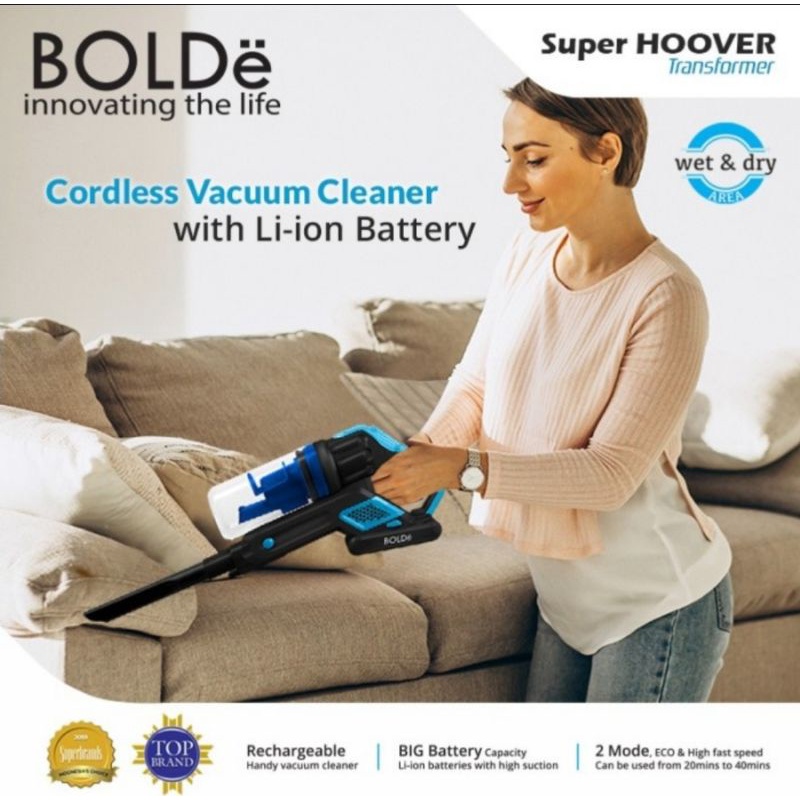 Vacuum Wireless BOLDe TRANSFORMER - Super Hoover Cordless - Portable