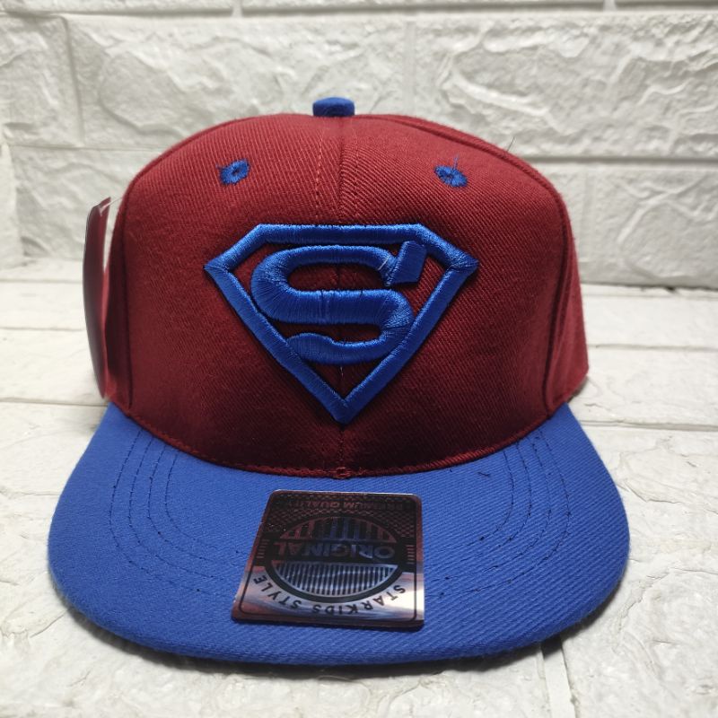 COD topi anak hip hop / topi snapback anak bordir / topi HH anak laki-laki motif SUPERMAN