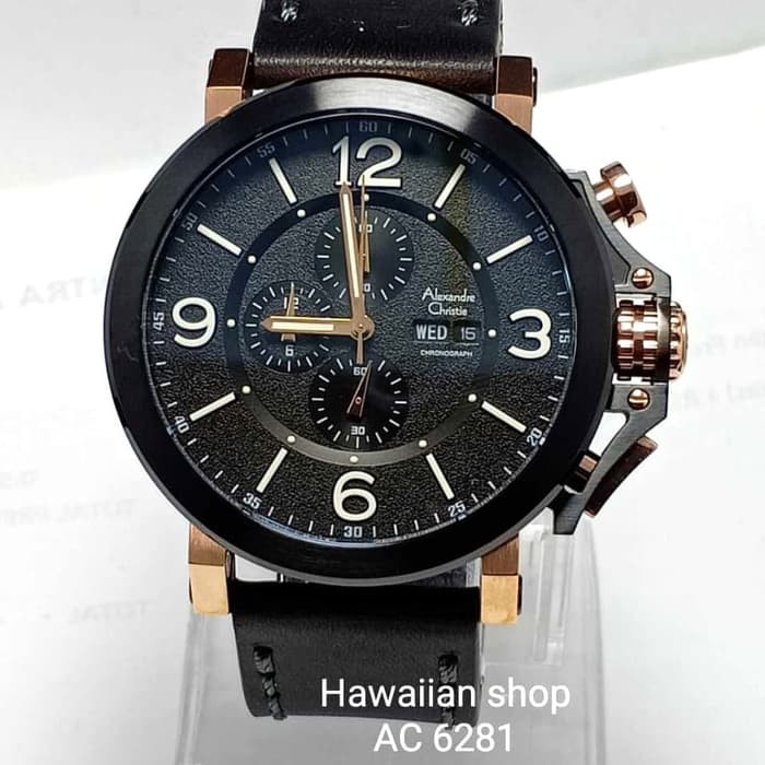 jam tangan pria sport analog merk Alexandre Christie AC 6281 MC | HAWAII