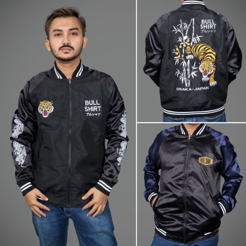 Sukajan Bullshirt Limited Edition Jaket Pria Wanita Jaket Bolak Balik Original Local Brand