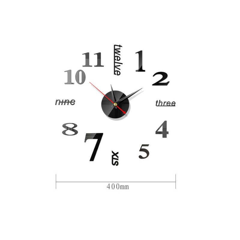 Jam Dinding Unik Analog Dekorasi 3D Modern Clock Tempel Tembok Dinding Hiasan Dinding-kode 103