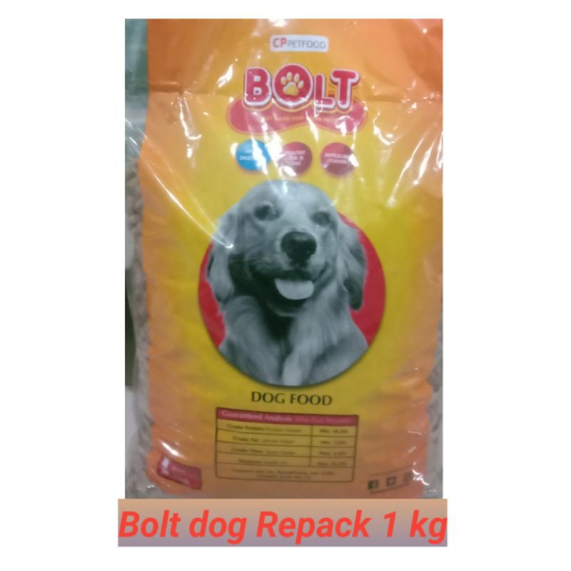 Makanan anjing Bolt dog Repack 1kg / bolt 1 kg Repack beef