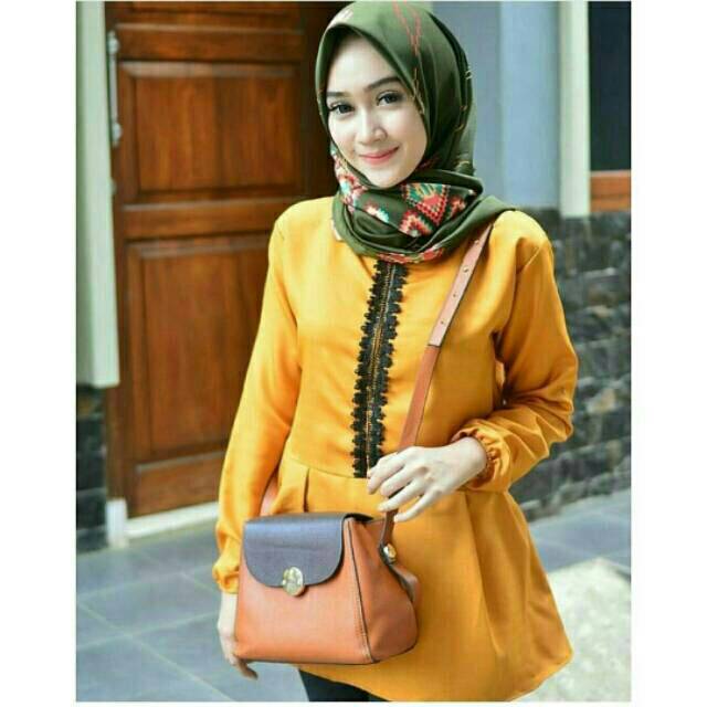 fashionshop119 Venita Blouse / Blouse Variasi Renda Import / Atasan Wanita (fs)