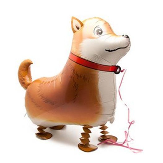 

14.84Ftgrdujh- Walking Pet Balloon - Golden Dog -Toko-Boneka.