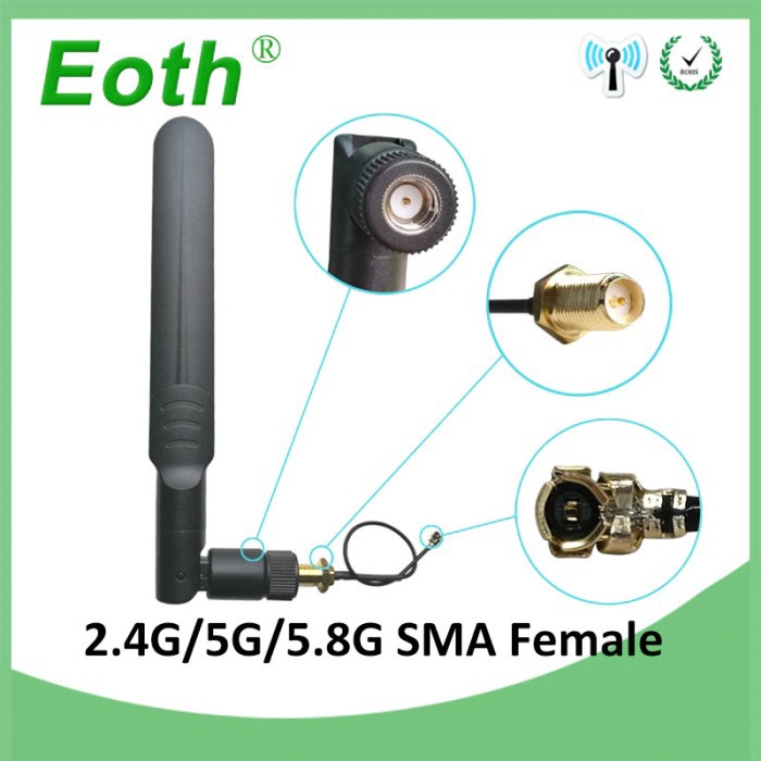 ANTENA ROUTER WIFI AMPLIFIER DUAL BAND 2.4GHZ 5GHZ 8DBI RP-SMA PROMO