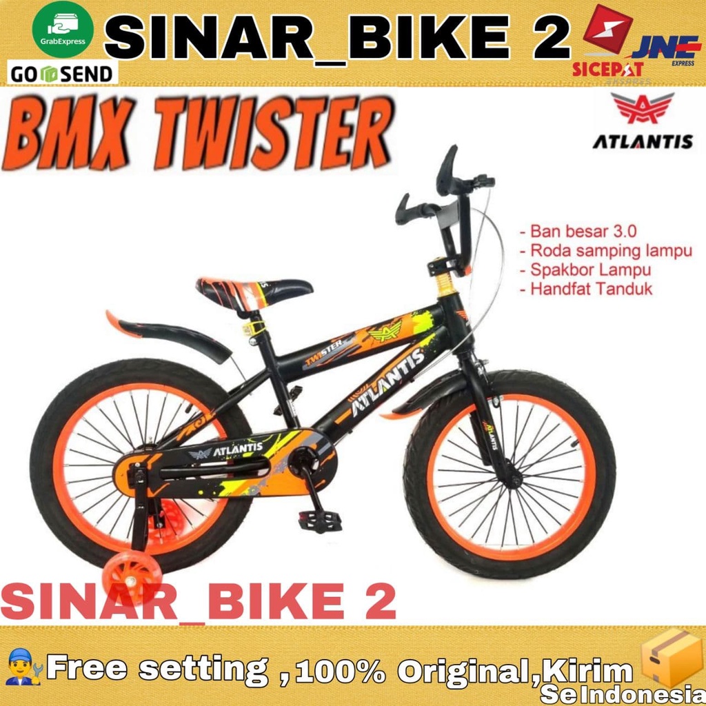 Sepeda Anak Laki BMX ATLANTIS TWISTER 12 16 &amp; 18 Inch Ban Jumbo