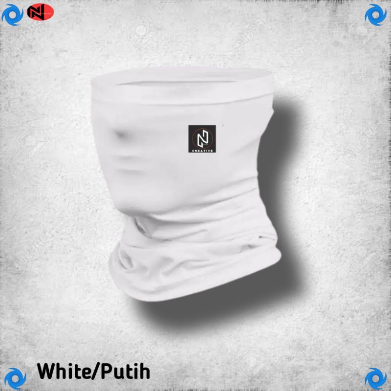 Masker Buff Pengendara Motor Multifungsi Premium-Putih