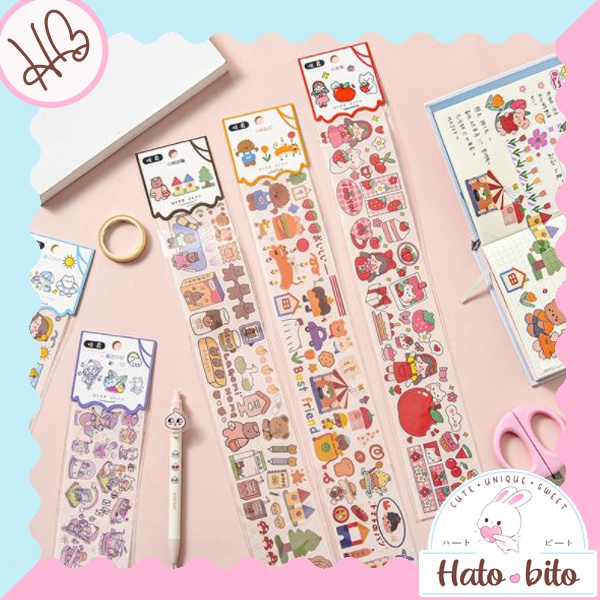 

Sticker lucu panjang journaling dekorasi bujo hiasan scrapbook HB1153