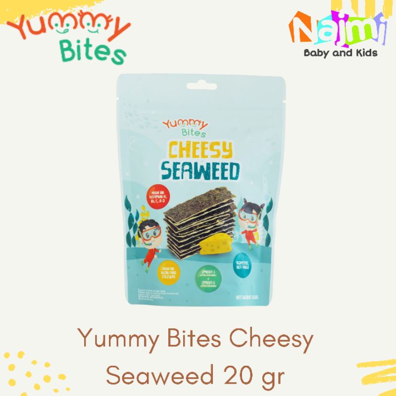 Yummy Bites Cheesy Seaweed 20 gr - 20gr Snack Nori Rumput Laut