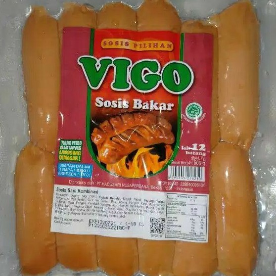 

Promo!!!Vigo sosis bakar sapi isi 12 pcs 500gr