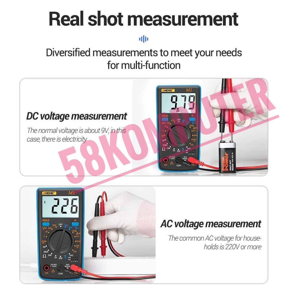 Aneng Digital Multitester Multimeter Digital Voltage Tester Digital Aneng M1