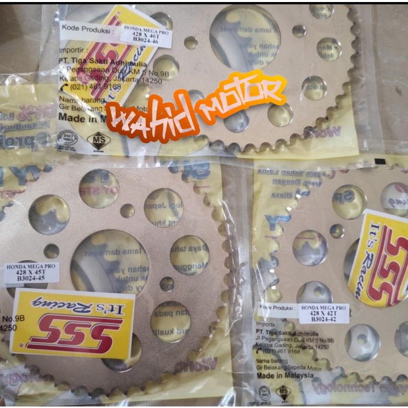 Gear belakang sss,TK megapro,cb150r ukuran 415,428-36,37,38,39,40 41,42,43,44,46