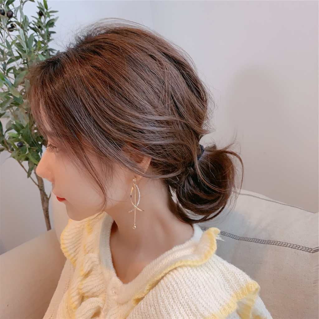 Anting Rumbai Panjang Bahan 925 Silver Needle Gaya Korea Untuk Wanita