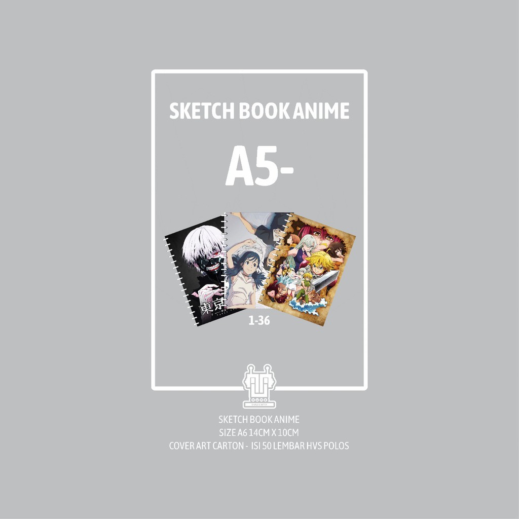 Sketch Book - Note Book - Buku Sketsa - Buku Catatan Anime A5(-)