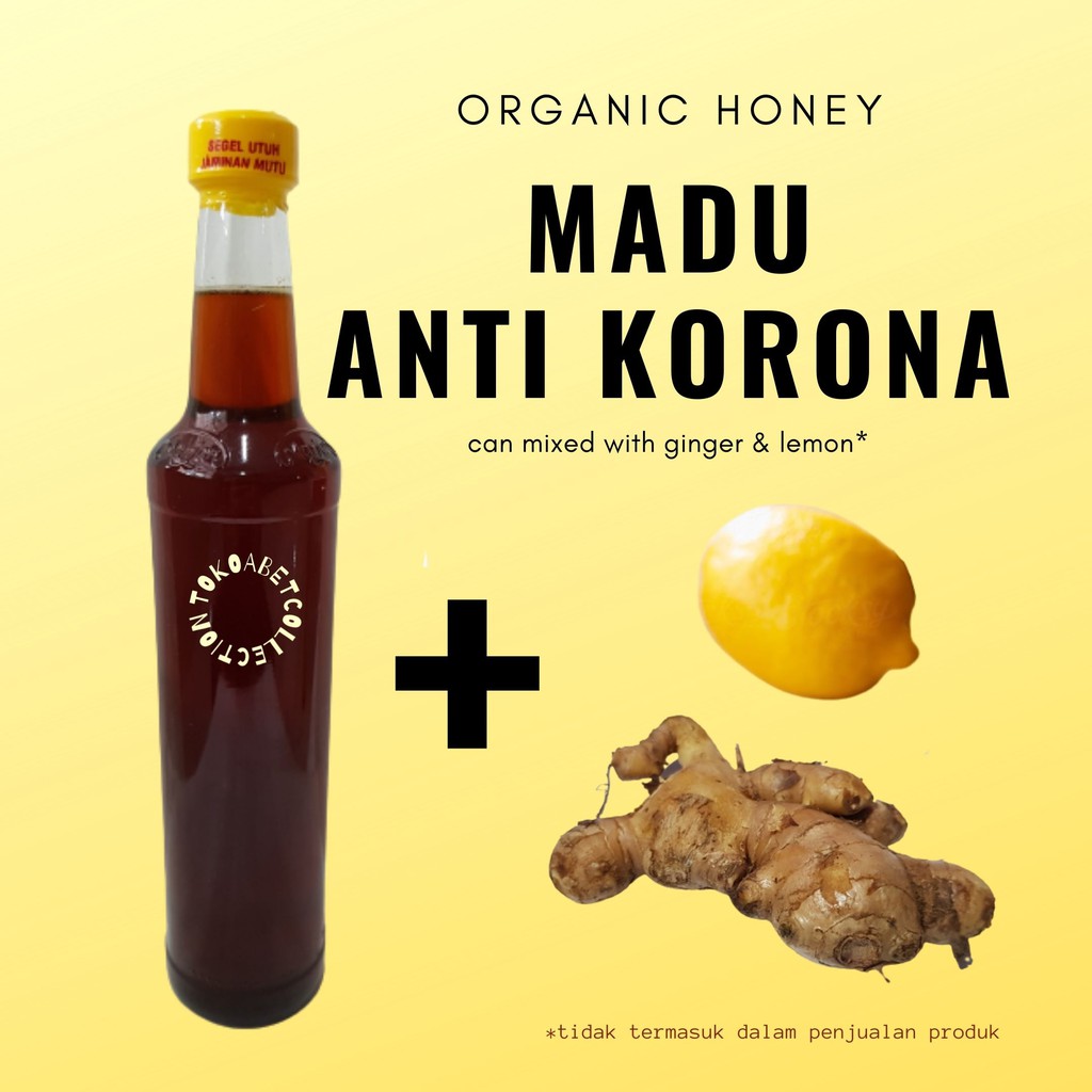 Madu asli suplemen kesehatan madu anti corona dengan jahe dan lemon untuk imunitas kekebalan tubuh