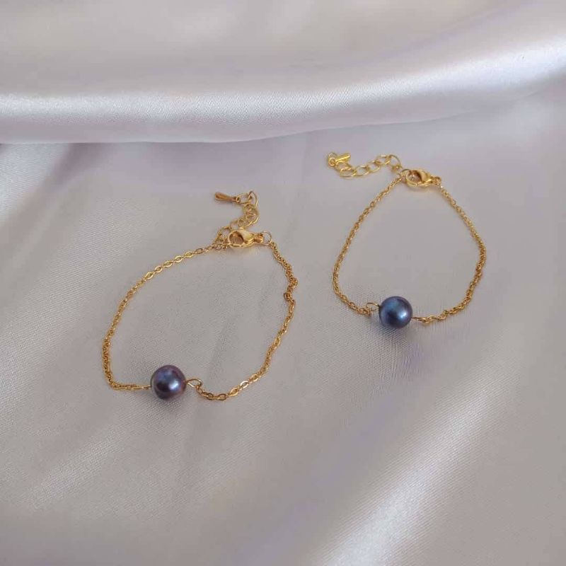 Gelang mutiara lombok air tawar super titanium // aksesoris // gelang