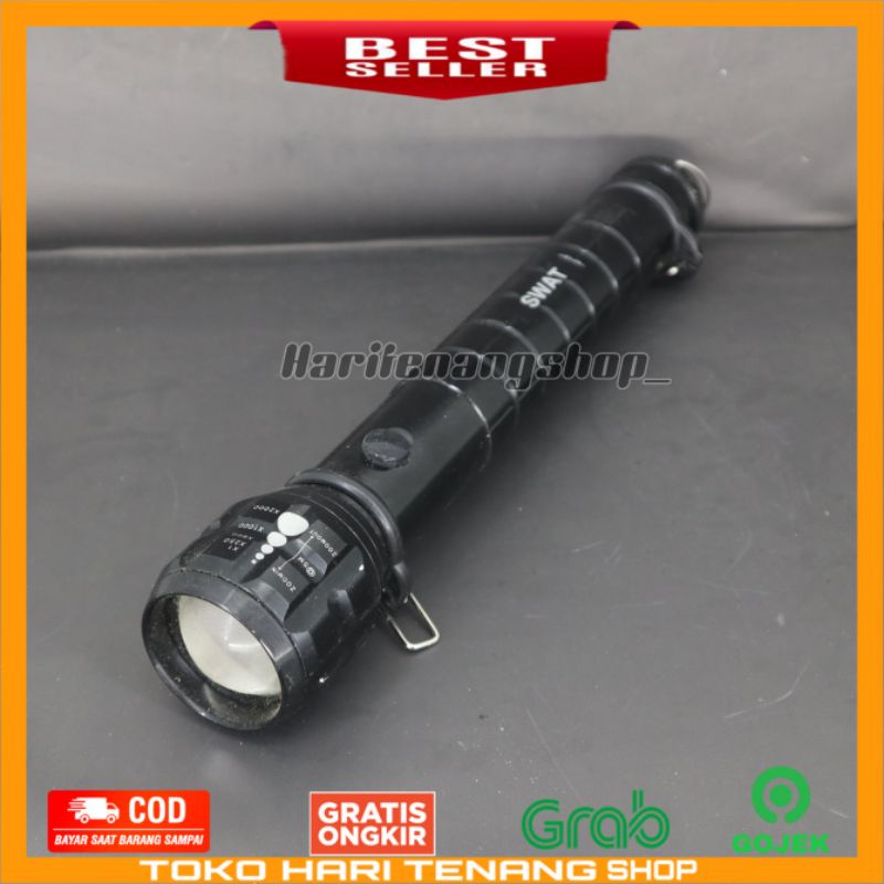 SENTER LED ZOOM  BATERAI A1x 3/SENTER BESAR ZOO DENGAN CASS/ SENTER SWAT CASS BATERAI