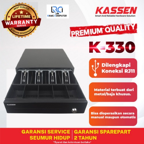 LACI UANG KASSEN K330 BLACK - CASHDRAWER KASSEN K330 BLACK