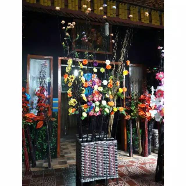 bunga hias dekorsi / bunga hias bambu ulir original / dekorasi bunga hias