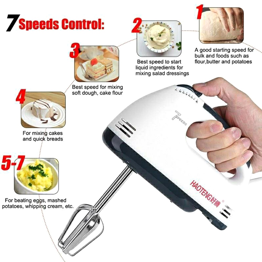 FM - Super Hand Mixer Kue Scarlett 7 Speeds Level Multifungsi