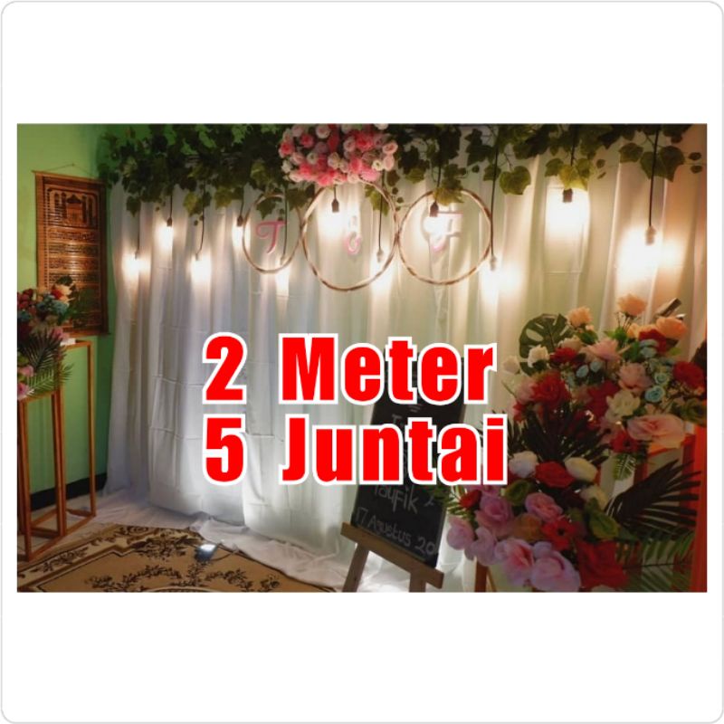 Lampu gantung 2 meter 5 juntai, Lampu dekorasi lamaran, Dekorasi nikahan