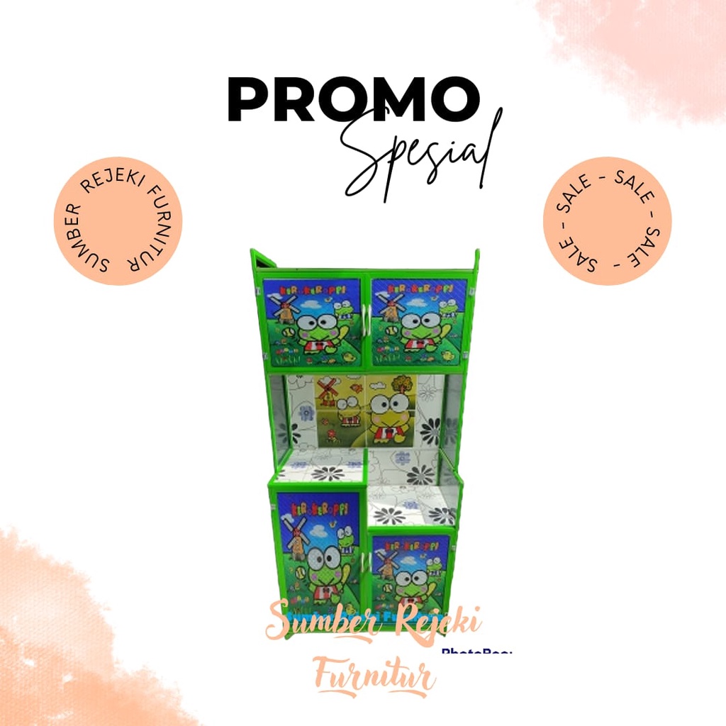 RAK PIRING KERAMIK 2 PINTU STIKER