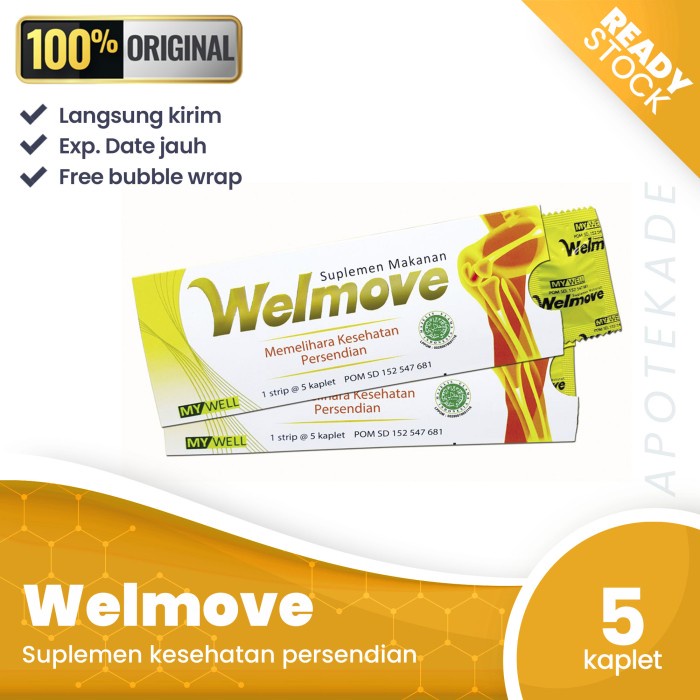 welmove per strip 5 tablet / suplemen sendi dan vitamin tulang