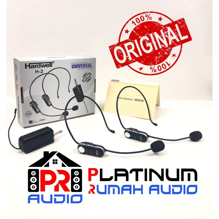 Super Sale Mic Wireless Dual Headset Hardwell H2 / H-2 / H 2 (Original)Bestseller