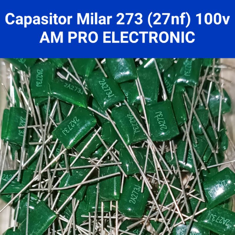 Kapasitor Milar 273 100v 27nf Capacitor Mylar 27n 0.027uf