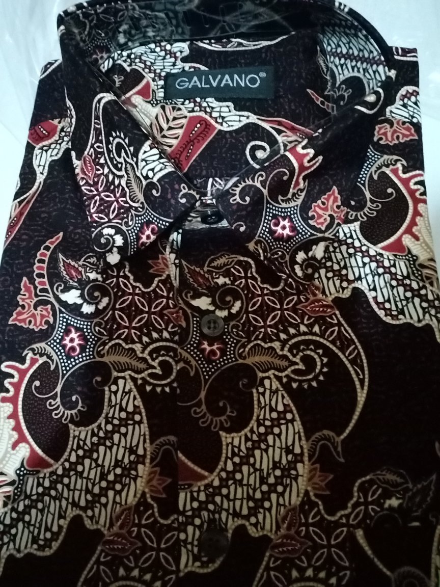Galvano Kemeja Batik Big Size Pria Baju Lengan Pendek Atasan Batik Modern Reguler Fit Besar