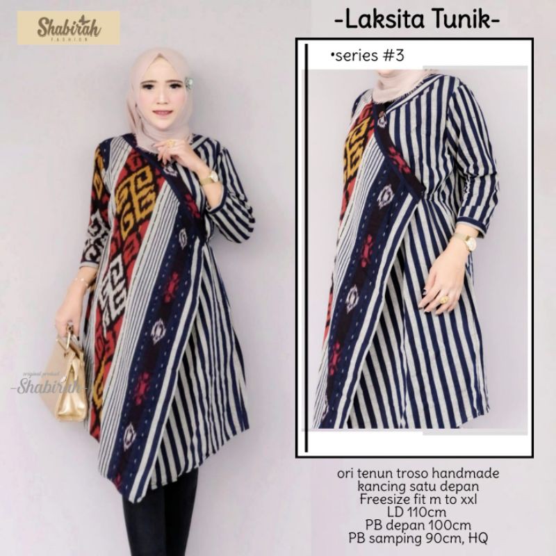 tunik laksita batik tenun aneka motif dan warna