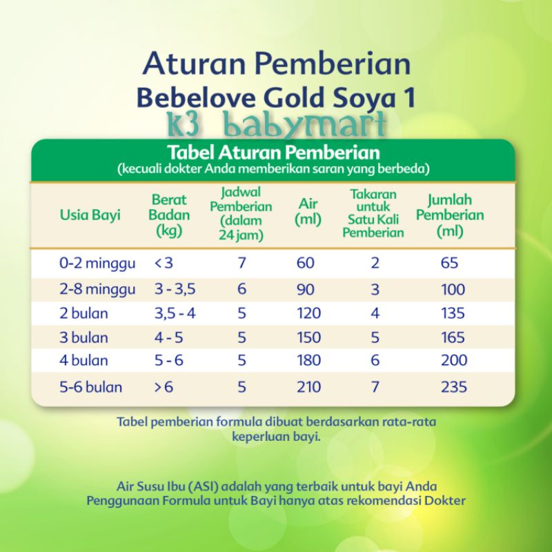 Bebelove Gold Soya 1 170gr susu formula bayi alergi susu sapi hipoalergenik kacang kedelai 0-6bln