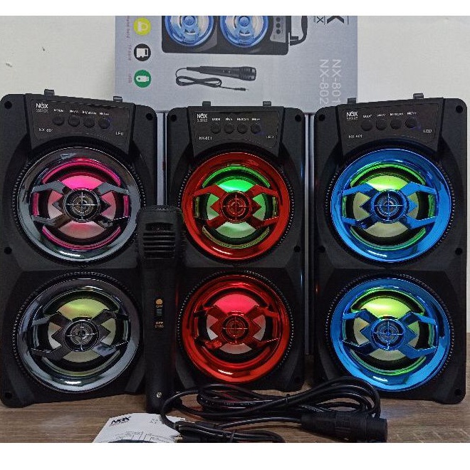 Speaker NIXNOX NX 801/802 speaker bluetooth portabel karaoke free mic-1